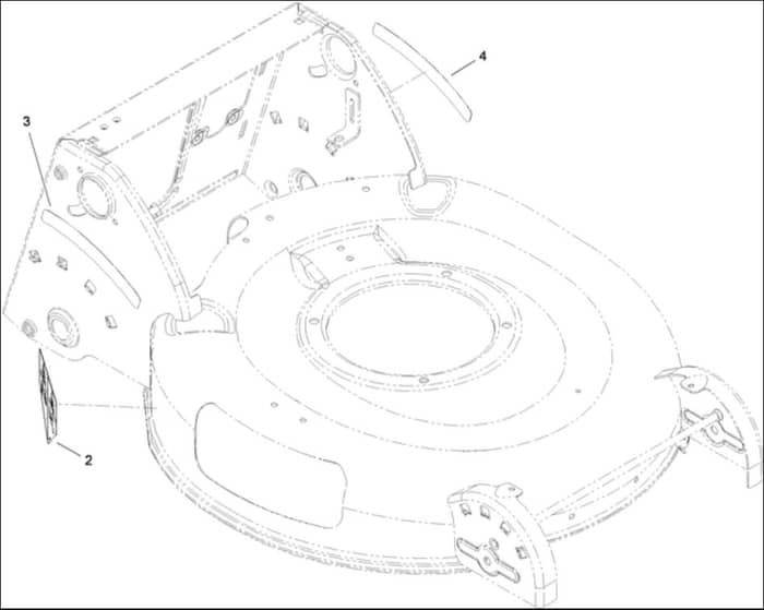 Hayter R53S - 448F (314000001 - 314999999) - Deck Baffle Assy No. 117-4113