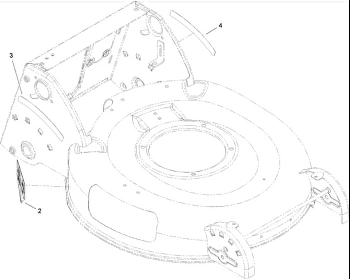 Hayter R53S - 448F (312000001 - 312999999) - Deck Baffle Assy No. 117-4113