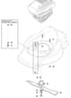 HP454 - 2016-2018 - 299024643/BQ - Mountfield Rotary Mower Blade Diagram