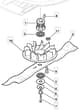 MULTICLIP 504 PDQ 4S - 2008 - 291553043/UM8 - Mountfield Rotary Mower Blade Diagram