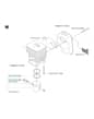 Husqvarna 325HE3X-SERIES - Cylinder, Piston & Muffler