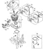 Genuine Stihl TS440 / B - Cylinder, Muffler