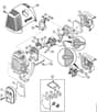 Genuine Stihl KM90 / D - Muffler, Air filter