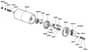 Qualcast Classic Petrol 43S - F016306842 - Rear Roller Assembly