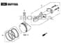 HP425 - 2019-2021 - 2L0431038/M19 - Mountfield Rotary Mower Piston Diagram