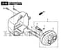 HP425 - 2019-2021 - 2L0431038/M19 - Mountfield Rotary Mower Exhaust Muffler Diagram