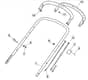 4820 PD BW EL 4S - 2015 - 299487523/MTF - Mountfield Rotary Mower Upper Handle Diagram