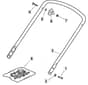 HP454 - 2013-2014 - 299194643/BQ - Mountfield Rotary Mower Lower Handle Diagram