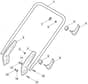 HW514 PD - 2010-2011 - 299537043/M10 - Mountfield Rotary Mower Lower Handle Diagram