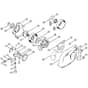 Genuine Stihl 031 / B - Oil pump, Clutch, Chain sprocket cover