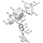 Genuine Stihl 042 / B - Cylinder, Muffler