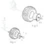 1235M - 2007 - 13-2687-12 - Mountfield Ride On Mower Wheels Diagram