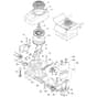 1328H - 2018-2021 - 2T0210483/M18 - Mountfield Ride On Mower Engine Assy Diagram