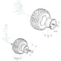 1435H - 2008 - 299964333/BM8 - Mountfield Ride On Mower Wheels Diagram