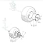 1436H - 2008 - 299964383/UM8 - Mountfield Ride On Mower Wheels Diagram
