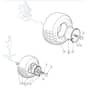 1436H - 2011-2012 - 2T0420283/M10 - Mountfield Ride On Mower Wheels Diagram