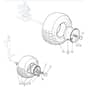 1436M - 2006 - 299951383/MO6 - Mountfield Ride On Mower Wheels Diagram