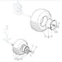 1436M - 2008 - 299954383/UM8 - Mountfield Ride On Mower Wheels Diagram