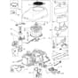 1436M - 2011-2013 - 2T0320483/M10 - Mountfield Ride On Mower Engine TRE0701 Diagram