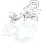 1438M - 2007 - 13-2673-12 - Mountfield Ride On Mower Seat and Steering Wheel Diagram