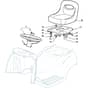 1438M SD - 2002-2005 - 299952333/MOU - Mountfield Ride On Mower Seat and Steering Wheel Diagram