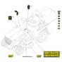 1538H - 2016-2019 - 2T2620483/M16 - Mountfield Ride On Mower Labels Diagram