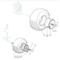 1636H - 2012-2020 - 2T0430483/M11 - Mountfield Ride On Mower Wheels Diagram