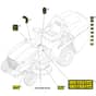 1638H Twin - 2019 - 2T2610683/M19 - Mountfield Ride On Mower Labels Diagram