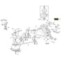 1736H Twin - 2022-2023 - 2T0785483/M22 - Mountfield Ride On Mower Transmission Diagram