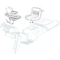 2240H Twin - 2021 - 2T0970483/M21 - Mountfield Ride On Mower Seat and Steering Wheel Diagram