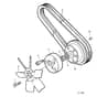 John Deere 2520 - PC1145 - Fan/Pulley/Belt [01B21] - ST3