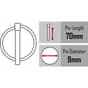 Lynch Pin, 5/16" (8mm) Pin x Ring