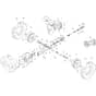 400 (K700 H) - Bertolini Rotary Cultivator Speed-change gear box and wheels Diagram