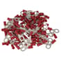 Ring Terminals (6mm Red Insulated) - Pack of 100