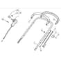 460 PD - 2008 - 294485023/UM8 - Mountfield Rotary Mower Upper Handle Diagram