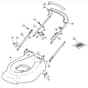 461R HP - 2008 - 294486043/UM8 - Mountfield Rotary Mower Upper Handle Diagram