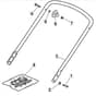 464 TR-B - 2017-2019 - 299274628/AMZ - Mountfield Rotary Mower Lower Handle Diagram