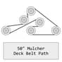 Genuine Countax & Westwood 50" Mulching/ Combi Cutter Deck Belt (Blade Spindle) - 228000900