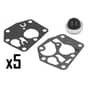 Briggs & Stratton Classic Primer Bulbs, Diaphragms & Gaskets, Pack of 5