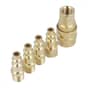 1/4" Male / Female Air Tool Quick Brass Coupler Set (5 Piece)