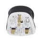 Black 3 Pin Household Plug 240 Volt Plug, 13 Amp