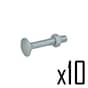 Coach Bolt & Nut M8 x 50mm, Pack Of 10
