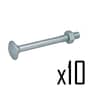 Coach Bolt & Nut M8 x 80mm, Pack Of 10