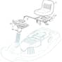 725M - 2009 - 2T0112483/UM9 - Mountfield Ride On Mower Seat Diagram