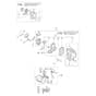 746 T - Oleo-Mac Brushcutter Tank and air filter Diagram