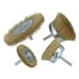 Assorted 24-Piece Wire Brush Set – Flat & Cup Brushes, Tempered Steel