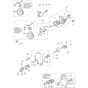 8530 -  - Efco Brushcutter Starter assy and clutch Diagram