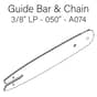 Stihl E14 Chainsaw Guide Bar & Chain - 3/8" LP - 050" - A074
