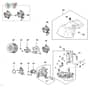 Stihl MS400.1 C-M - Air Baffle, Carburettor Bracket, Shroud - Parts Diagram