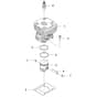McCulloch B40 P - 2017-01 - Cylinder Piston Parts Diagram